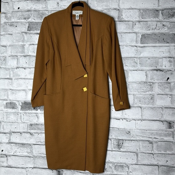 Jackie K. Vintage Suit Style Statement Dress - Picture 4 of 13